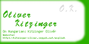 oliver kitzinger business card
